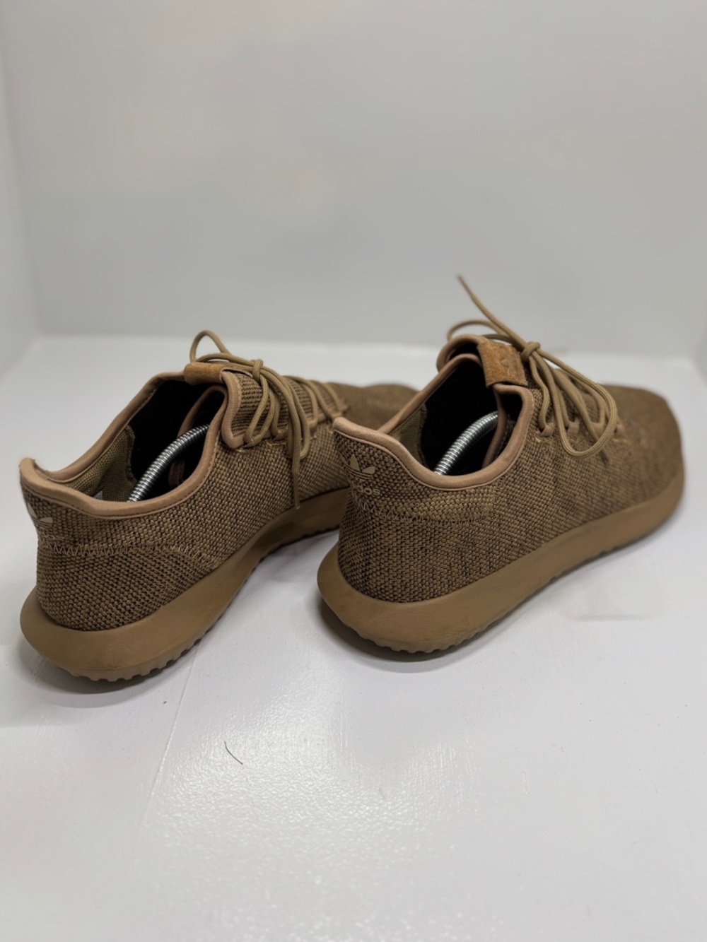 Adidas Tubular Shadow BY3711 Cardboard Mono Tan Knit Sneakers Men's Size 13 - Picture 10 of 13